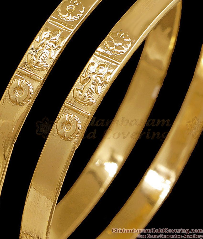 BR2774-2.10 Size Buy Traditional Lakshmi Design Impon Bangle Gold Finish Guarantee Jewelry BR2774-2.10 Size Buy Traditional Lakshmi Design Impon Bangle Gold Finish Guarantee Jewelry