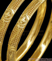 BR2785-2.8 Size Set Of 2 Micro Gold Plated Bangle Design For Women Fashions BR2785-2.8 Size Set Of 2 Micro Gold Plated Bangle Design For Women Fashions