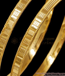 BR2788-2.6 Size Simple Gold Design Light Weight Bangle Without Stones BR2788-2.6 Size Simple Gold Design Light Weight Bangle Without Stones