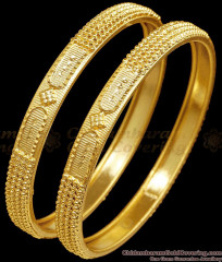 BR2790-2.4 Size Set Of 2 Bridal Wear Forming Gold Bangle Design For Women