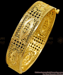 BR2800-2.8 Size Premium Quality One Gram Gold Kada Bangle Wedding Collections For Women