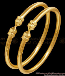 BR2817-2.10 Set Of Two Beautiful Micro Gold Polish Bangle Plain Design Online