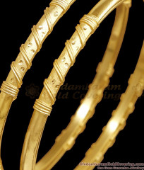 BR2826-2.8 Size Buy High Quality Two Gram Gold Bangle Thread Design For Wedding