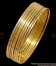 BR2835-2.6 Set Of 8 Daily Wear Gold Imitation Thin Bangle Design For Women Fashion