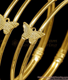 BR2839-2.10 Size Stylish Butterfly Design Gold Imitation Bangle Shop Online