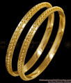BR2840-2.10 Size Light Weight Gold Plated Bangle Thread Pattern For Daily Wear