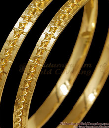 BR2840-2.10 Size Light Weight Gold Plated Bangle Thread Pattern For Daily Wear