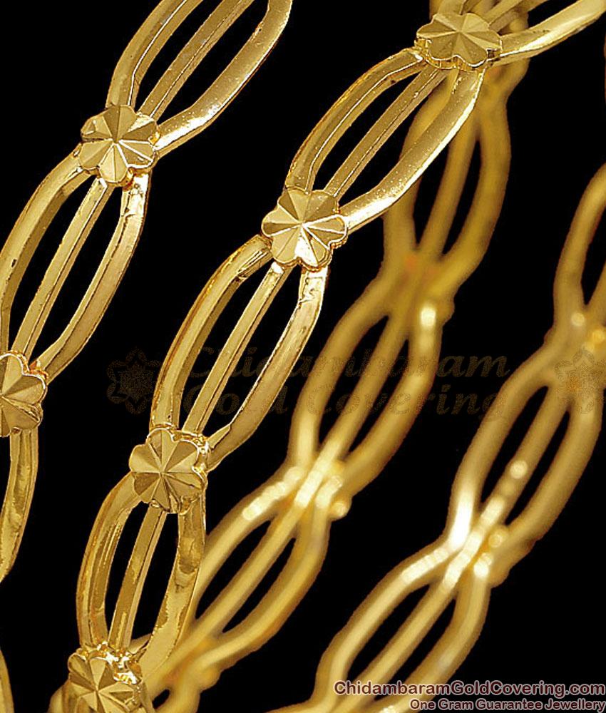 BR2871-2.8 Size Plain Gold Plated Neli Bangle For Daily Wear BR2871-2.8 Size Plain Gold Plated Neli Bangle For Daily Wear