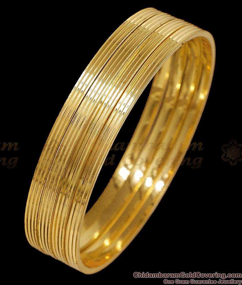 BR2873-2.8 Size Set Of Four Plain Gold Plated Bangle Daily Wear Collections BR2873-2.8 Size Set Of Four Plain Gold Plated Bangle Daily Wear Collections