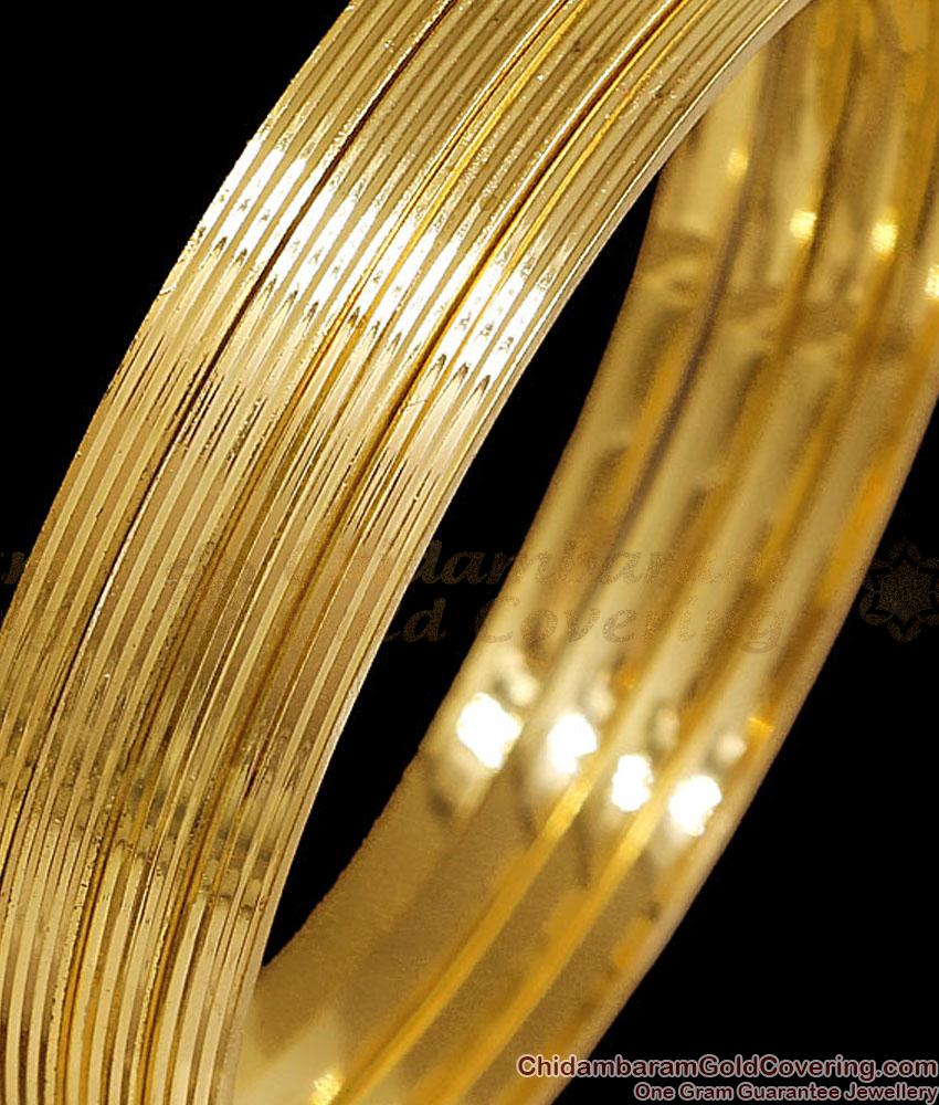 BR2873-2.8 Size Set Of Four Plain Gold Plated Bangle Daily Wear Collections BR2873-2.8 Size Set Of Four Plain Gold Plated Bangle Daily Wear Collections