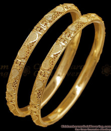 BR2876-2.10 Size Traditional Mango Design Gold Plated Bangle Without Stone BR2876-2.10 Size Traditional Mango Design Gold Plated Bangle Without Stone
