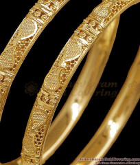 BR2876-2.8 Size Traditional Mango Design Gold Plated Bangle Without Stone BR2876-2.8 Size Traditional Mango Design Gold Plated Bangle Without Stone