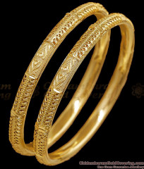 BR2880-2.4 Size New Model One Gram Gold Bangle Heart Design For Wedding