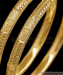 BR2880-2.4 Size New Model One Gram Gold Bangle Heart Design For Wedding BR2880-2.4 Size New Model One Gram Gold Bangle Heart Design For Wedding