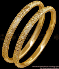 BR2881-2.6 Size Buy Smooth Finish Gold Imitation Bangle For Women Fashion