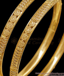 BR2882-2.8 Size Buy Plain Gold Imitation Bangle Floral Design Online BR2882-2.8 Size Buy Plain Gold Imitation Bangle Floral Design Online