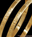 BR2891-2.6 Size Daily Wear 5 Metal Impon Bangle Plain Floral Design
