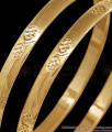 BR2892-2.6 Size South Indian Impon Flat Curve Textured Bangles Pair BR2892-2.6 Size South Indian Impon Flat Curve Textured Bangles Pair