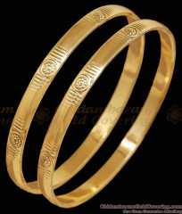 BR2896-2.6 Size Set Of Two Handcrafted Impon Bangle Without Stone BR2896-2.6 Size Set Of Two Handcrafted Impon Bangle Without Stone