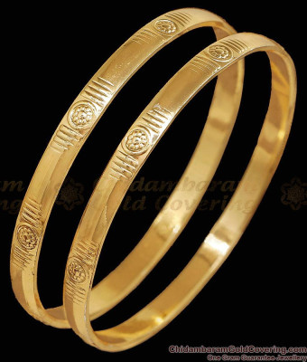BR2896-2.8 Size Set Of Two Handcrafted Impon Bangle Without Stone