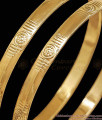 BR2896-2.6 Size Set Of Two Handcrafted Impon Bangle Without Stone