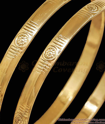 BR2896-2.8 Size Set Of Two Handcrafted Impon Bangle Without Stone