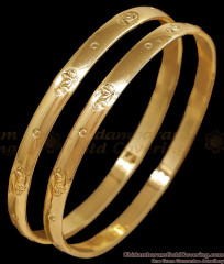 BR2897-2.6 Size Set Of Two Mango Design Impon Plain Bangle Collection BR2897-2.6 Size Set Of Two Mango Design Impon Plain Bangle Collection