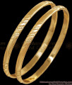 BR2898-2.4 Size Micro Gold Plated Impon Diagonal Stripe Bangle