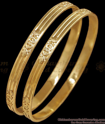 BR2899-2.8 Size Premium Impon Panchaloha Heart Emblem Bangle For Women