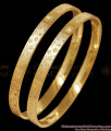BR2900-2.6 Size Self Design Set Of 2 Gold Plated Floral Laser Cut Bangles BR2900-2.6 Size Self Design Set Of 2 Gold Plated Floral Laser Cut Bangles