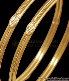 BR2902-2.8 Size One Gram Gold Plated Kambi Bangles Daily Wear