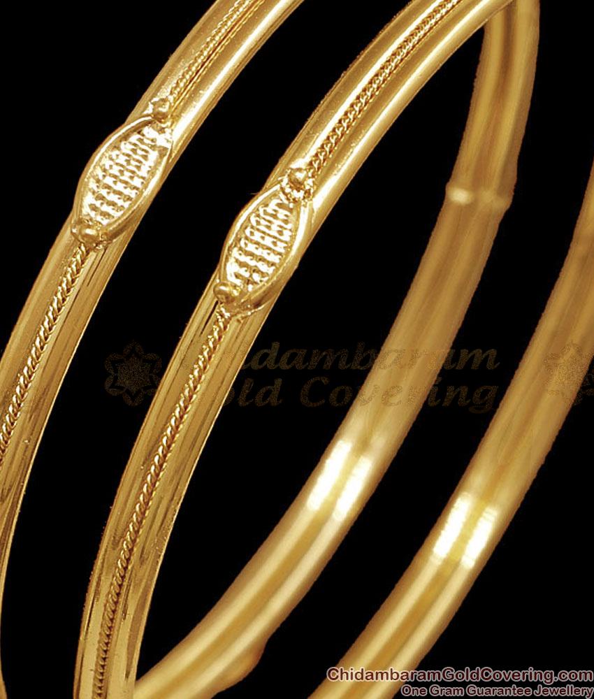 BR2902-2.8 Size One Gram Gold Plated Kambi Bangles Daily Wear BR2902-2.8 Size One Gram Gold Plated Kambi Bangles Daily Wear