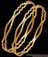 BR2903-2.8 Size Micro Gold Plated Double Line Neli Bangles Online BR2903-2.8 Size Micro Gold Plated Double Line Neli Bangles Online