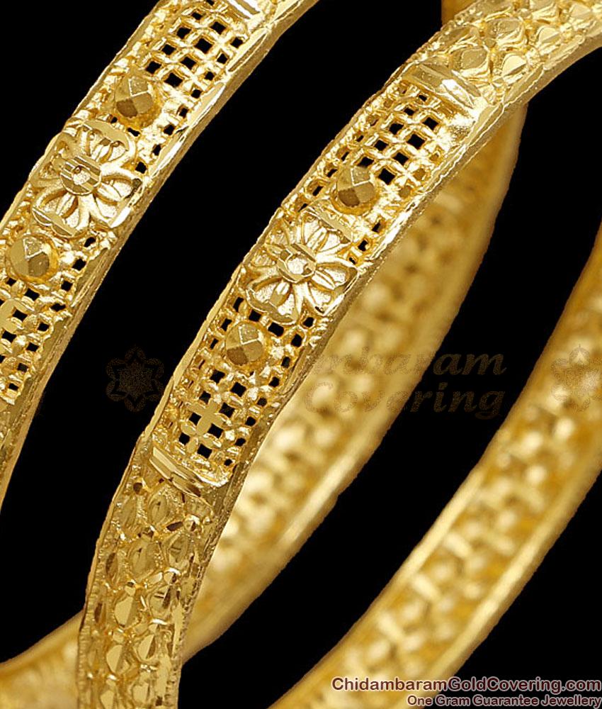 BR2923-2.6 Size Traditional Gold Plated Twisted Wire Work Daily Wear Bangles BR2923-2.6 Size Traditional Gold Plated Twisted Wire Work Daily Wear Bangles