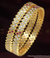 BR1030-2.10 Impon Traditional Multi Color Stone Panchalog Design Bangles Diwali Offer