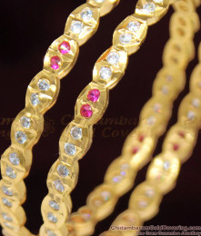 BR1031-2.10 Simple Thin Five Metal Bangles Collection For Traditional Wear Impon Design BR1031-2.10 Simple Thin Five Metal Bangles Collection For Traditional Wear Impon Design