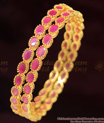 Ruby stone bangles online store