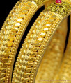 BR1130-2.4 Solid Flower Leaf Pattern Enamel Gold Forming Bangles Traditional Wear BR1130-2.4 Solid Flower Leaf Pattern Enamel Gold Forming Bangles Traditional Wear