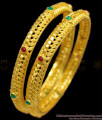 BR1166-2.4 Trendy Kundan Work Leaf Pattern Gold Forming Bangles For Ladies