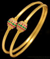 BR1314-2.4 Real Gold Shining Ball Designed With Multi Stone Imitation Bangles For Girls