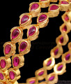 BR1395-2.8 Big Ruby Stone Trendy Design Gold Bangle Collection First Quality