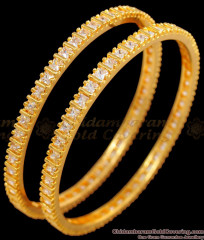 BR1471-2.6 Real Gold Bangles Full Sparkling Cubic White  Zircon Stone  BR1471-2.6 Real Gold Bangles Full Sparkling Cubic White  Zircon Stone