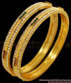 BR1473-2.8 Multi Colour AD Stone Gold Bangles One Gram Gold Jewelry