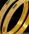 BR1473-2.8 Multi Colour AD Stone Gold Bangles One Gram Gold Jewelry