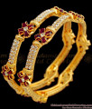 BR1476-2.4 Gold Plated Stone Bangles Design Bridal Wear For Marriage 