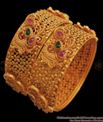 BR1539-2.4 Gorgeous Gold Antique Bangles For Bridal Wear BR1539-2.4 Gorgeous Gold Antique Bangles For Bridal Wear