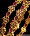 BR1603-2.8 Premium Ruby Emerald Gold Bangles Collections Bridal Jewelry