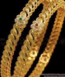 BR1676-2.8 Size Simple Bridal Design Stone Bangles For Marriage