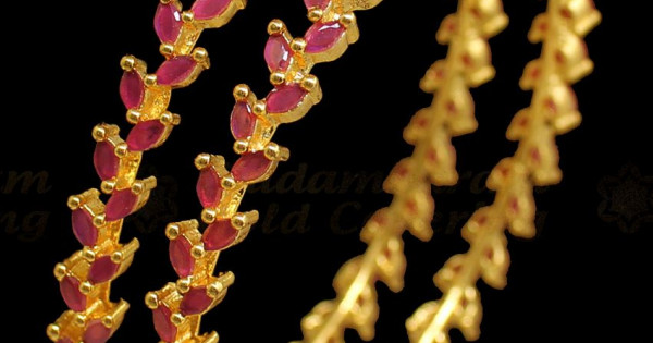 Buy Original One Gram Gold Gorgeous Full Ruby Stone Gold