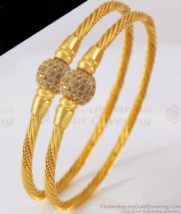 BR1771-2.8 White Stone Gold Design Ball Bangles Womens Fashion Wear BR1771-2.8 White Stone Gold Design Ball Bangles Womens Fashion Wear